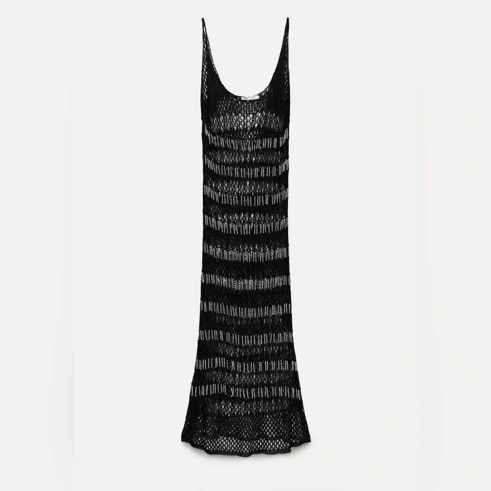NWT Zara Woman BEADED MESH DRESS Size S Small - Picture 5 of 12